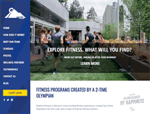Tablet Screenshot of explorefitness.com